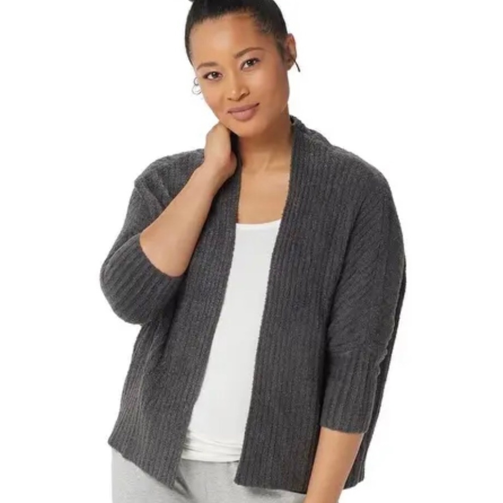 Barefoot Dreams Cozy Chic Lite Ribbed Shrug Cardi - Sz L/Xl
